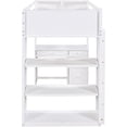 thumbnail image 5 of Twin Size Loft Bed with Built-in Ladder, Shelves and Desk, Multi-Function Wood Bed Frame with Guardrails and Slats, No Box Spring Needed, 80.7" L x 39.3" W x 65.7" H, 5 of 9