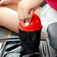 thumbnail image 6 of Cup Holder Trash can for car with Lid, Mini Garbage Cans for Back seat Leakproof Vehicle Automotive Cup Holder Car trashcan, Small Trash Bin for Automotive Office Home Kitchen (Black001), 6 of 10