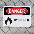 thumbnail image 5 of (2 Pack) Hydrogen OSHA Danger Sign 14 Inch X 10 Inch Indoor / Outdoor Rust-Free Aluminum Metal Signs for Workplace, Workshop, and Construction Site, Made in the USA, 5 of 8