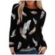 thumbnail image 1 of Tops para mujer Camisas Blusas Elegantes Camisas casuales de manga larga Estampado de moda Cómodo Transpirable Cuello redondo Odeerbi ODB-5, 1 of 5