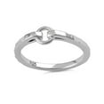 thumbnail image 3 of Mooneye 925 Sterling Silver Platinum Plated Hammered Shared Hoop Women Valentines Day Gifts Ring, 3 of 4