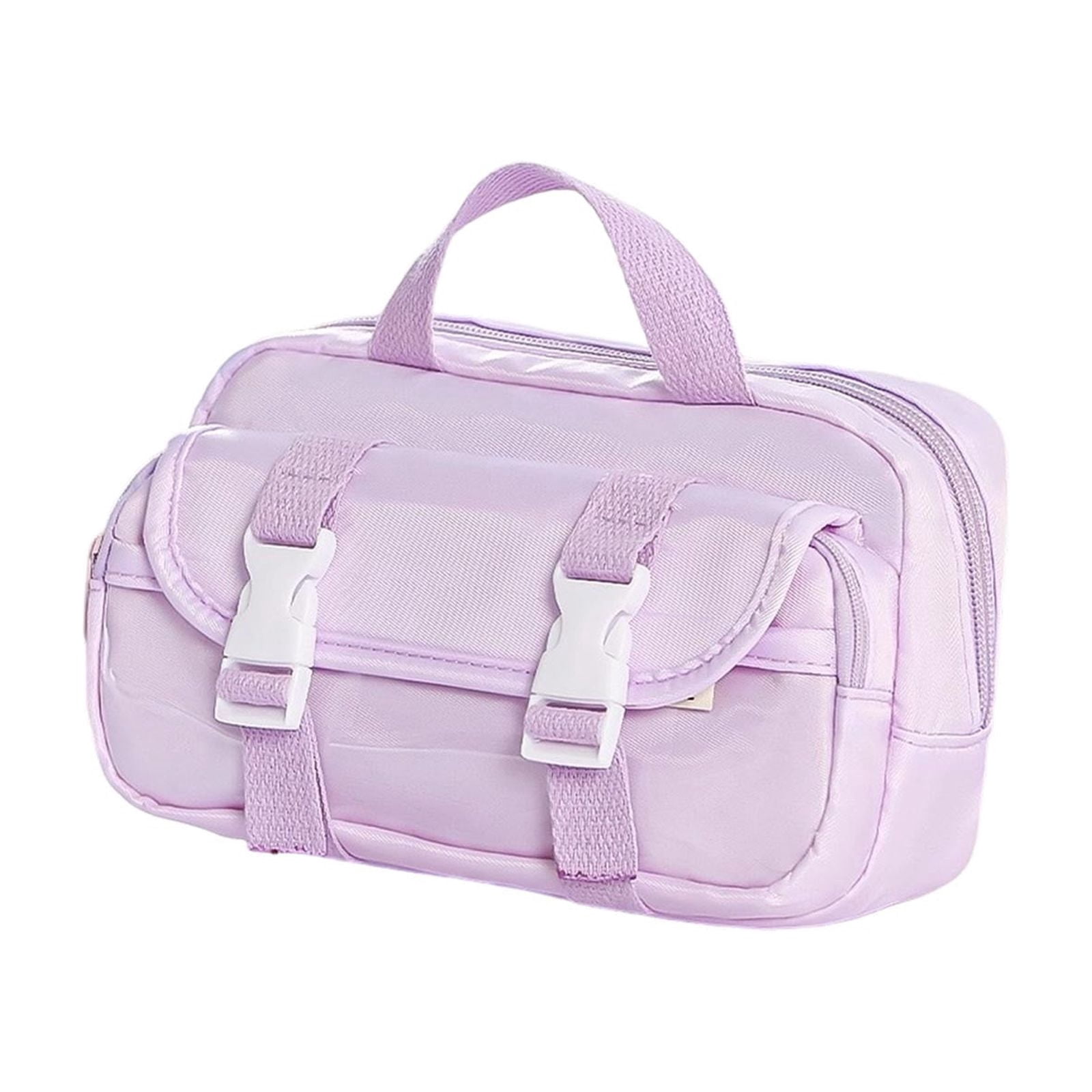Werulen 4Pcs Double Flap Pencil Case Portable Stationery Organizer,Large Capacity Daily Storage Use,Double Flap Pen Case,Large Capacity Pencil Bag,Stationery Organizer