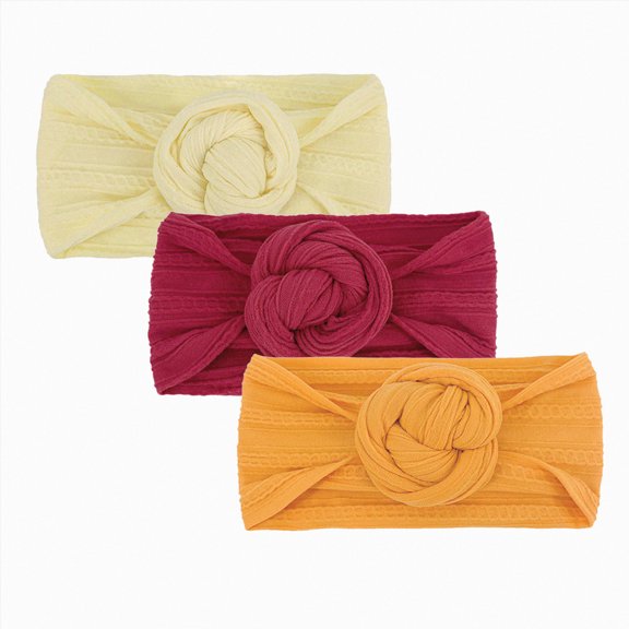 Splozh Newborn Bow Headband Cute Bows Toddler Infant Baby Boys Girls Stretch Solid Knotted Hairband Headwear Headband 3 Pack,C,One Size