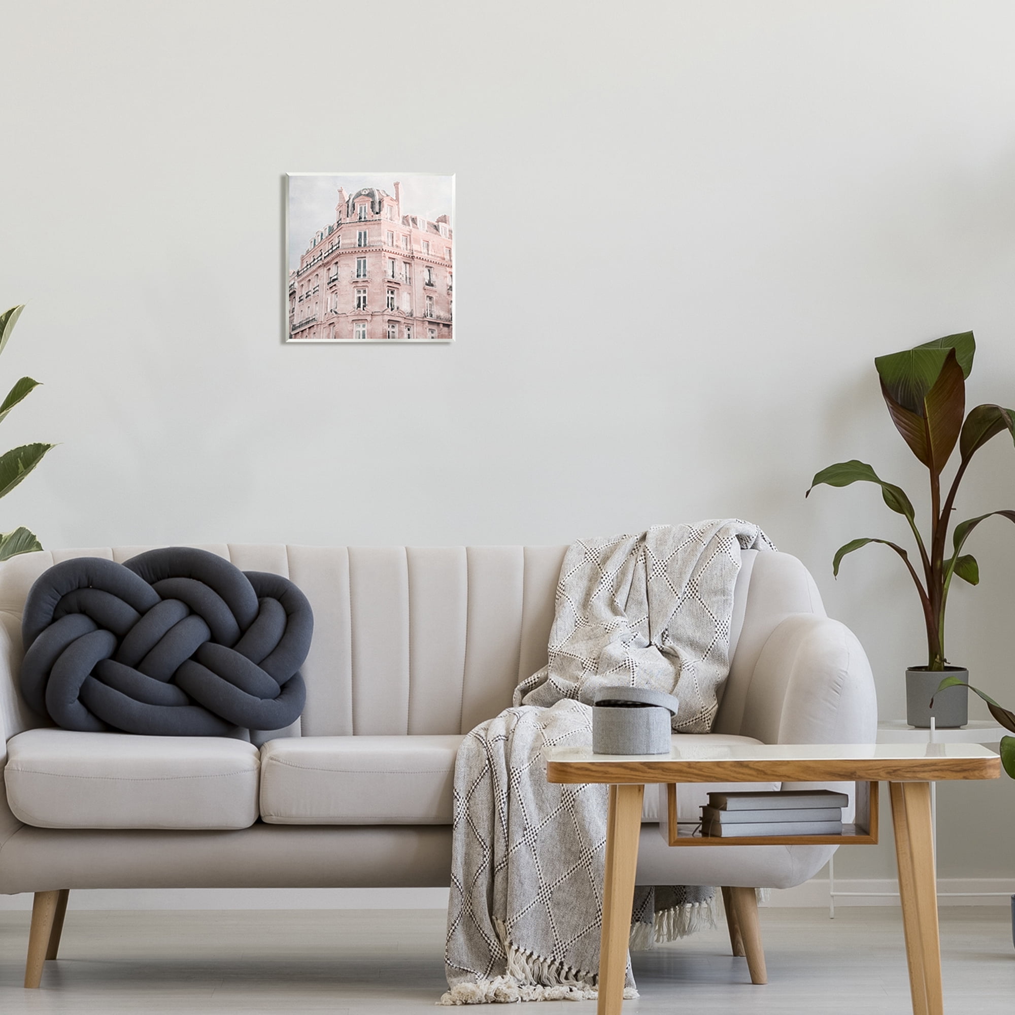 Stupell Industries Pastel City Building Travel & Places Painting Unframed Art Print Wall Art, 12 x 12