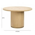 thumbnail image 4 of Pemberly Row Transitional Oak Wood Round Dining Table - 47.3"W x 47.3"D x 30"H, 4 of 7