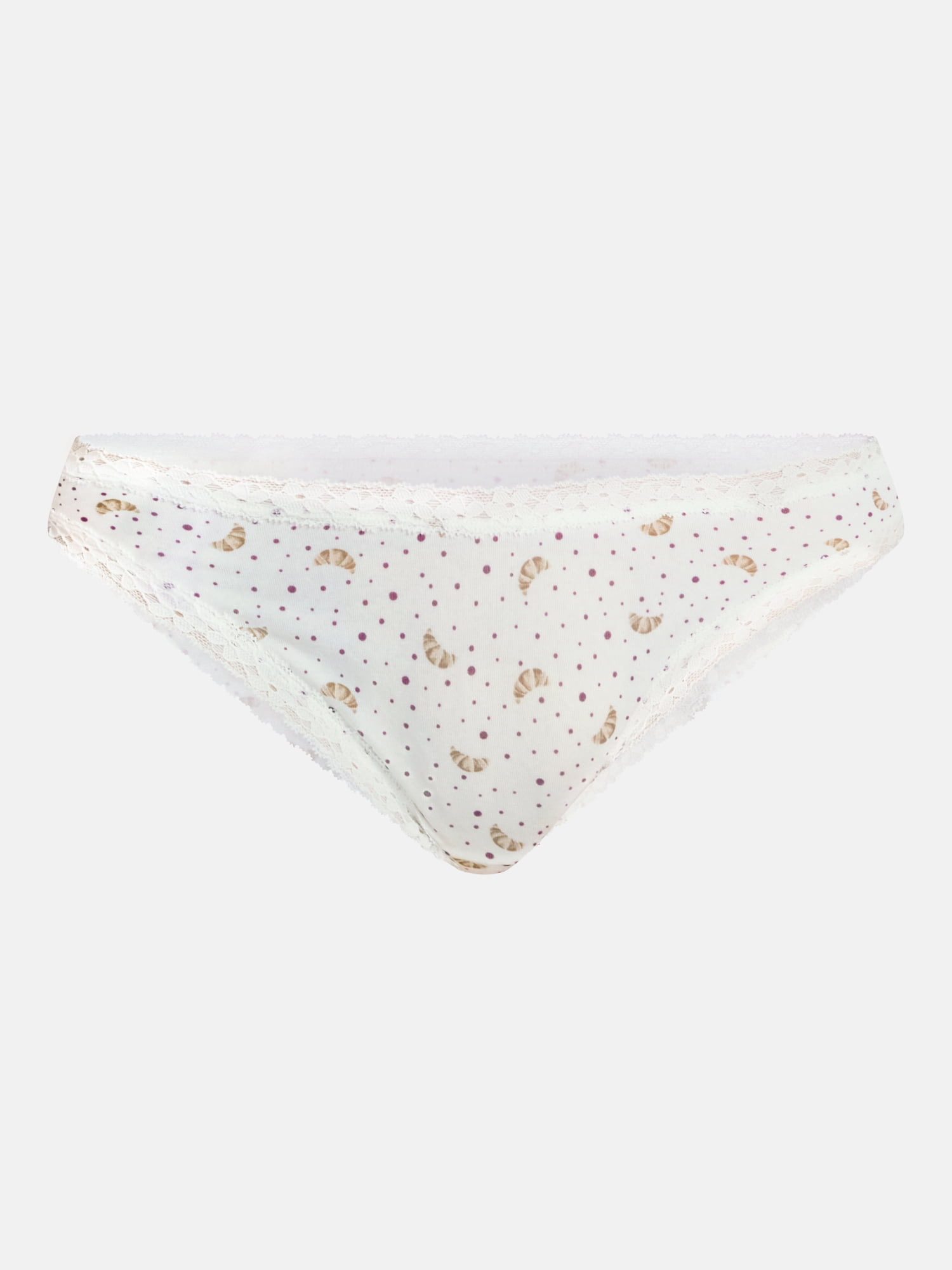 No Boundaries Cotton Blend Lace Hi Cut Bikini Panties, Women's XS-XXXL