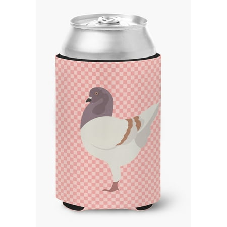 

German Modena Pigeon Pink Check Can or Bottle Hugger