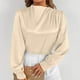 thumbnail image 5 of Sudaderas con capucha para mujer,Suéter de manga larga y cuello redondo para mujer, top informal de color liso, poliéster, cómodo para uso diario, para casa y trabajo, sopatenor, 5 of 8