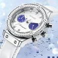 thumbnail image 1 of Reloj de mujer con diamantes de imitación de cristal, reloj de cuarzo con indicador de fecha, reloj de pulsera de moda resistente al agua con correa de cuero, reloj de vestir elegante, regalo para muj, 1 of 8