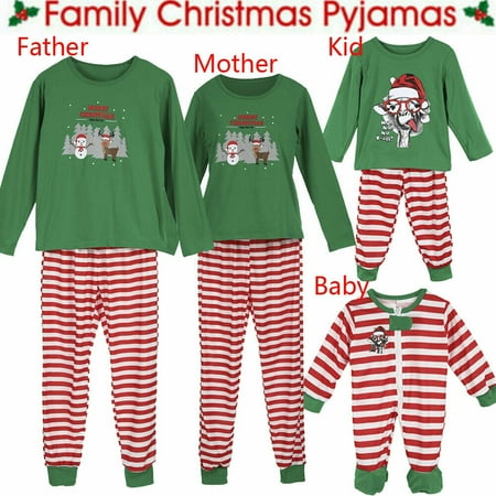 

Pudcoco Family Matching Pjs Mens Women Kids Christmas Pyjamas Xmas Nightwear PJs Sets