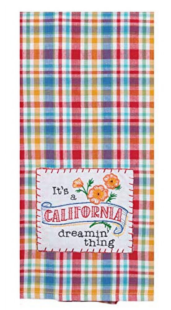 2 Piece Kay Dee Home State of California Embroidered Kitchen Towel Bundle