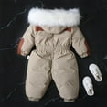 thumbnail image 5 of Zshosam Snow Suit for Babies Infant Snowsuit Toddler Baby Winter Clothes with Zippers Hat Warm Baby Girl Boy Coat Size 4T 5T,(Khaki 4-5 Years), 5 of 5