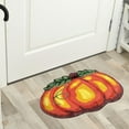 thumbnail image 4 of Halloween Pumpkin Shape Front Door Decor Mat, 31.5"x9.7" Autumn Non Slip Plush Rugs, Carpet for Kitchen Bedroom Living Room Family Decor, 4 of 6