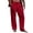 Red, variant on Men's Cotton Linen Pants Lightweight Elastic Waist Wide Leg Trousers Summer Holiday Everyday Beach Baggy Lounge Pants