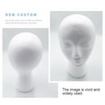 thumbnail image 2 of Polystyrene Unisex Foam Mannequin Head Display Model Wig Dummy Female Stand, 2 of 5