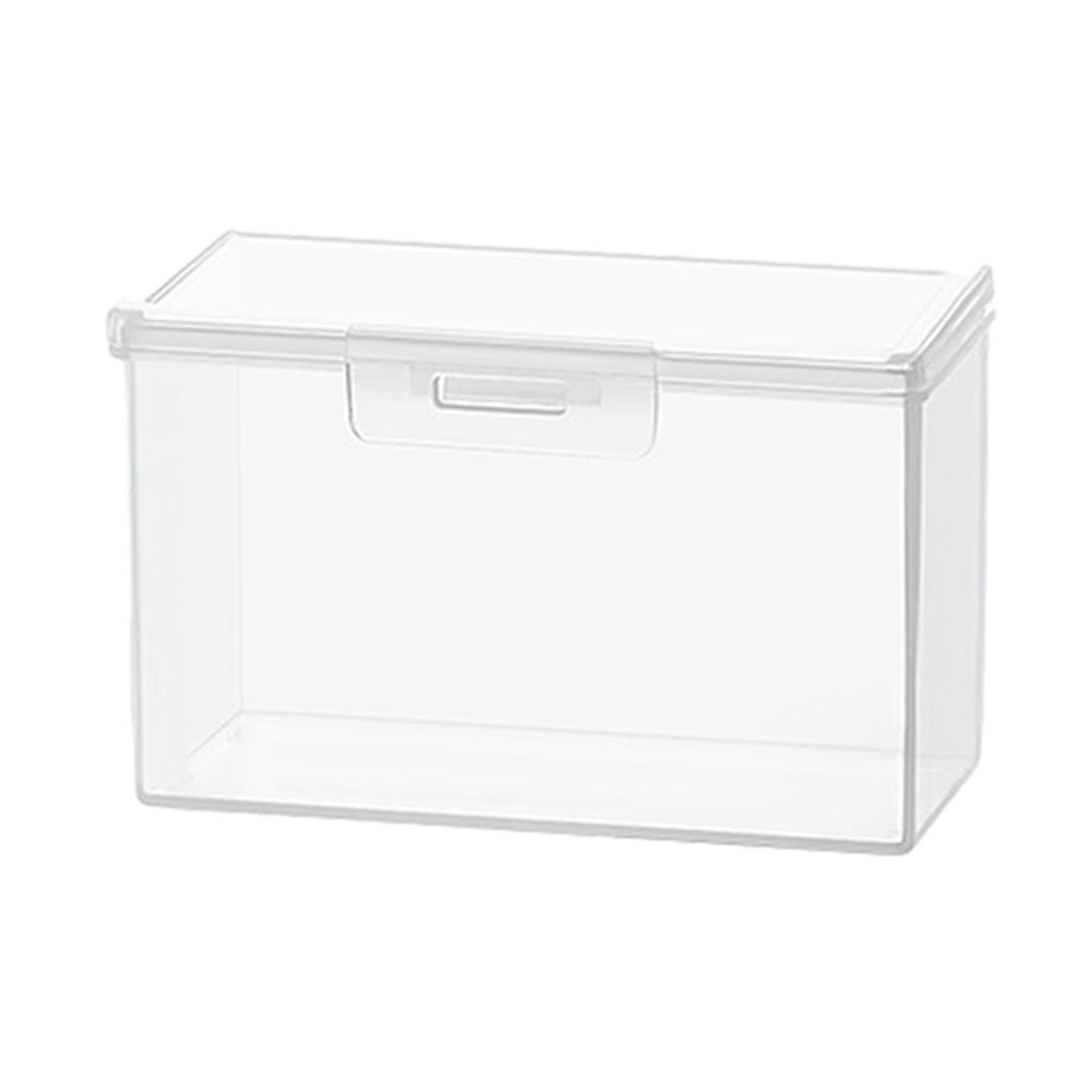 Picture Storage Box Container with Lid Transparent Portable Craft Keeper  Organizer Photo Box for Postcard Photos Cards Stamps 770ml