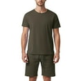 thumbnail image 2 of Bcfgryg Men's Summer Casual Suits Breathable Mesh T Shirt And Shorts Activewear Set For Yoga Gym School Outing Comfortable Athletic Outfit Men’s Casual Sets, 2 of 5