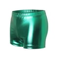 thumbnail image 2 of iixpin Girls Ballet Dance Shorts Metallic Glitter Gymnastics Yoga Sports Athletic Shorts Running Workout Bottoms Swim Trunks Green 13-14, 2 of 2