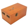 thumbnail image 3 of Caja inútil de descompresión respetuosa con el medio ambiente, caja inútil de pino natural con botones de metal para niños y adultos, color marrón (UselessBox), 3 of 12