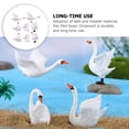 thumbnail image 4 of OUNONA 8Pcs Small White Swan Figurine Decoration Durable Material for Office Garden and Home Display, 4 of 7