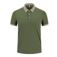 thumbnail image 2 of pstuiky Camisas de vestir de manga corta para hombre, Blusa/camiseta informal de verano para hombre, de color liso, con cuello vuelto camisas casuales para hombre xxxxl, 2 of 5