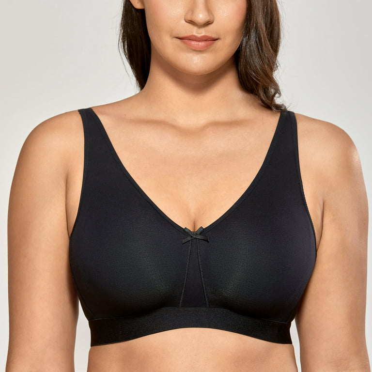 DELIMIRA Women's Plus Size Seamless Full Coverage Unlined T-Shirt Invisible  Bras Black 32E : : Clothing, Shoes & Accessories