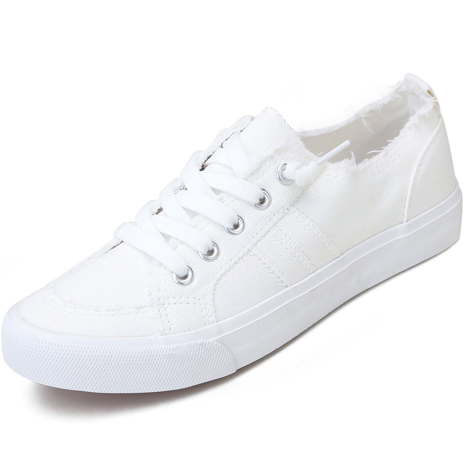 Obtaom Women's Play Fashion Sneaker White Comfortable Walking Shoes ...