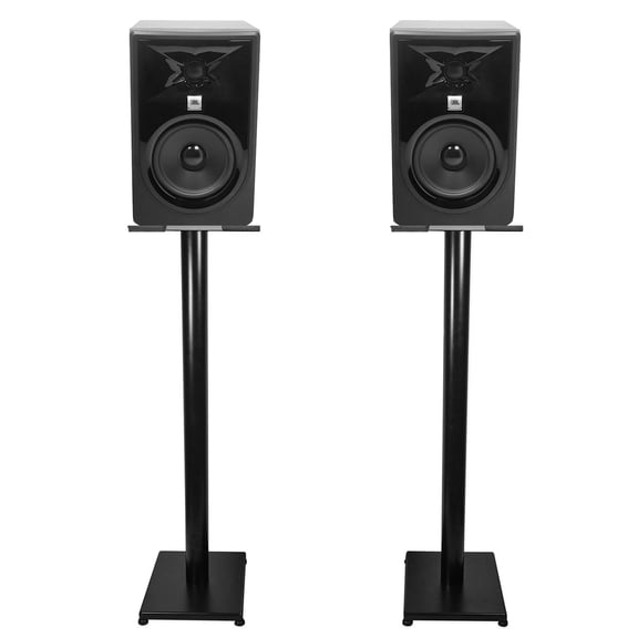 Pair JBL 306P MkII 6" Powered Studio Monitor Monitoring Speakers 37" Stands