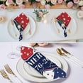 thumbnail image 3 of America 250 Flag Cloth Napkins, Red Blue White Star Independence Day Washable and Reusable Dinner Napkins Set of 2, Table Napkin for Kitchen Party Birthday Wedding Hotel Housewarming 20"x20", 3 of 9