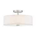 thumbnail image 4 of Livex Lighting 52135-91 Meridian 3 Light Brushed Nickel Ceiling Mount, 4 of 5
