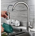 thumbnail image 4 of Kitchen Faucet, 360° Rotatable Kitchen Mixer with Pull-Out Spray, 3 Spray Modes Sink Mixer, Stainless Steel, Black, 4 of 5