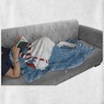thumbnail image 6 of Bear Soft Flannel Fleece Throw Blanket, Polar Animal Christmas Hat and Scarf Ice Skating Ornamental Snowflakes and Swirls, Cozy Plush for Indoor and Outdoor Use, 50" x 60", Blue White, by Ambesonne, 6 of 6