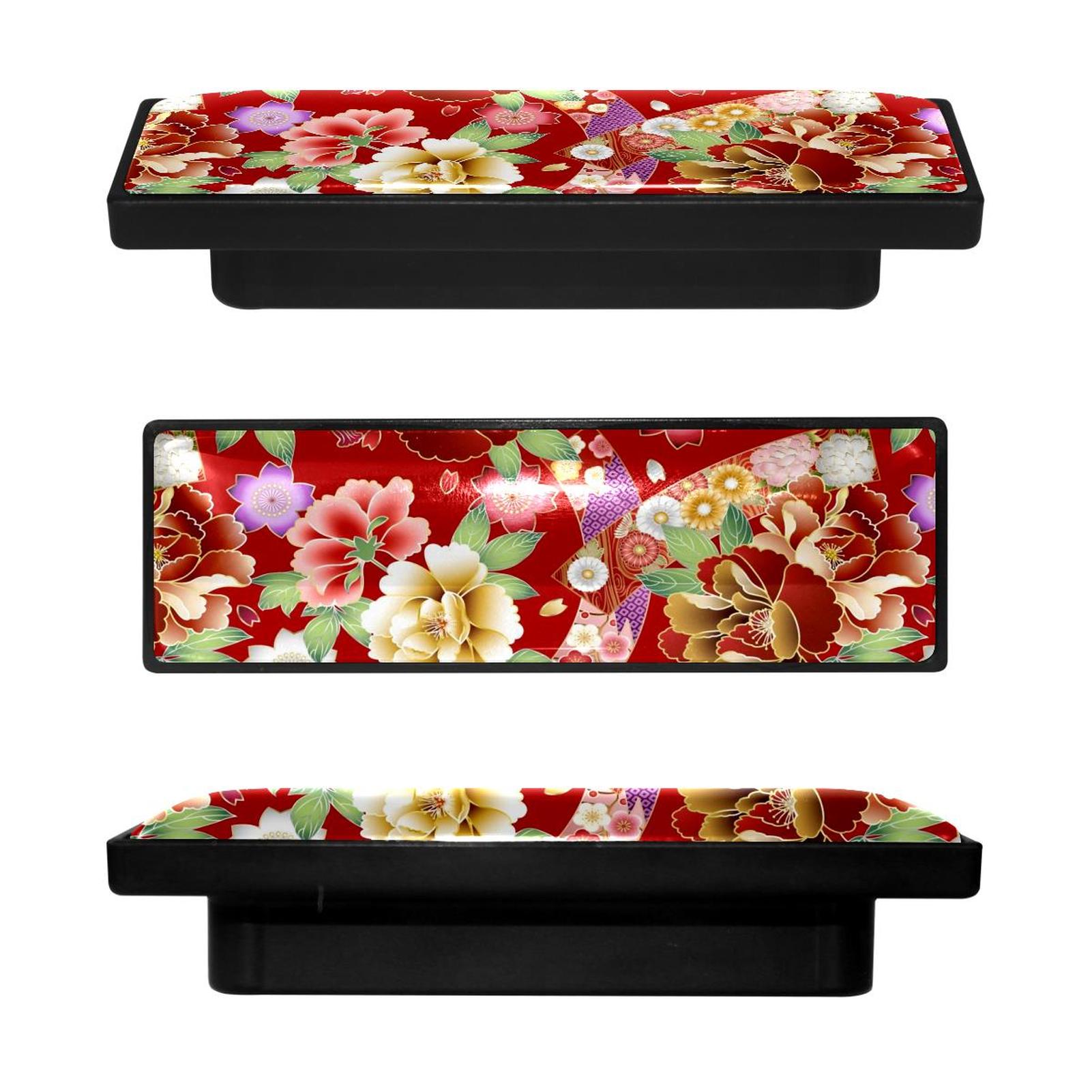 Rectangular Drawer Handles 4 Pcs Rectangle Cabinet Handle Cupboard Knob Drawer Pulls Handle Peony ...