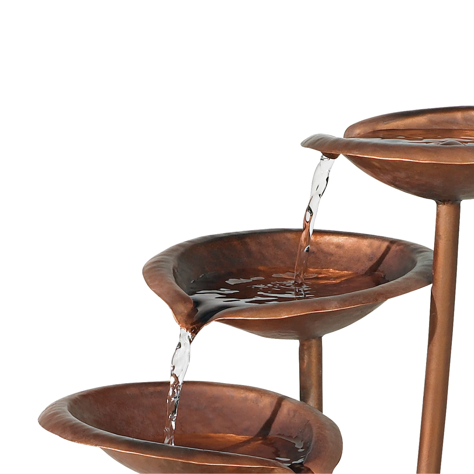 Ashton Water Lilies and Cat Tails 33" High Large Asian Indoor Outdoor Decor Resin Floor Fountain Outside