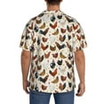 thumbnail image 3 of Gukieu Funny Chicken Print Men's Short-sleeved Shirts, Button-down Pocket Shirts, T-shirts, Beach Vacation Travel Summer Clothing-Medium, 3 of 5