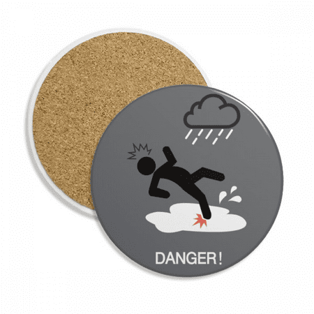 

Logo Slippery Road Be Carefull Coaster Cup Mug Tabletop Protection Absorbent Stone