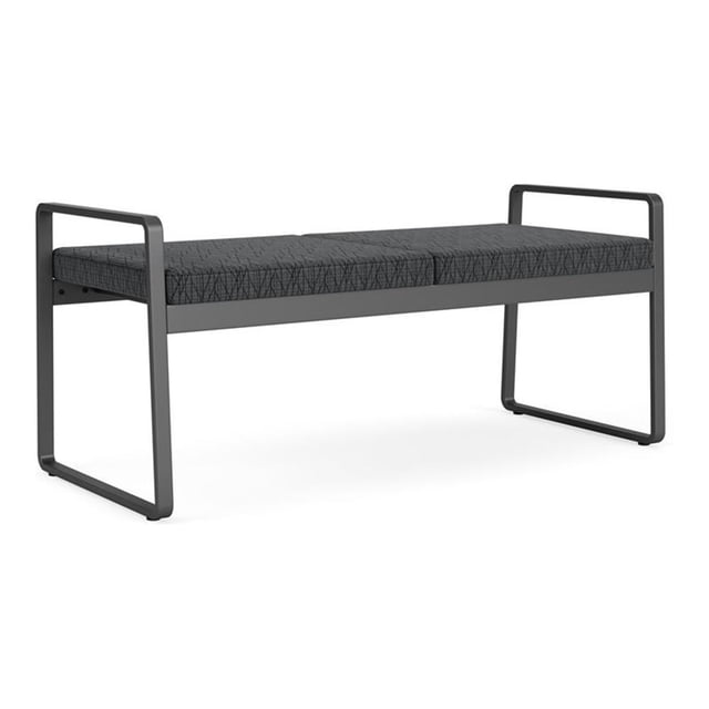 Banc d'Attente de Réception Gansett en Acier à 2 Places / Acier Charbon / Gris Foncé