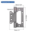 thumbnail image 2 of 6Pcs 4x3 Inch Door Hinges Non-Mortise No Noise Stainless Steel Bifold Door Hinges with Screws Brushed, Grey, 2 of 6
