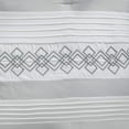 thumbnail image 2 of Chezmoi Collection Ariel 7-Piece Geometric Chenille Embroidery Comforter Bedding Set, California King, Gray, 2 of 9