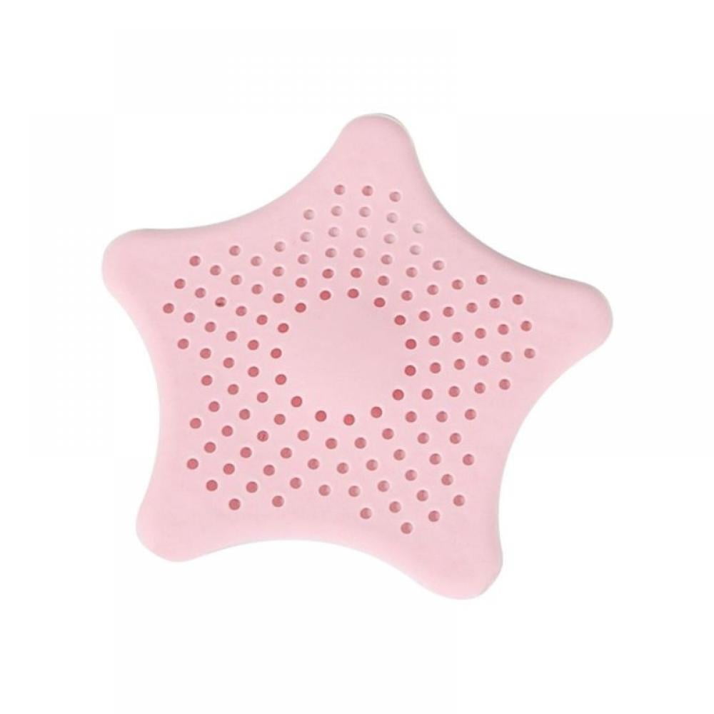 2 pcs Star Shaped Silicone Cover Filter Waste Hair Catcher Sink Drain Strainer 