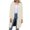 Beige-2XL, variant on Womens Windproof Drawstring Hoodie Long Sleeve Casual Top with Sided Pocket Loose Fit Loungewear