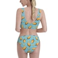 thumbnail image 3 of Picia Lemon Ice Cream Women's High Waisted Bikini Scoop Neck Swimsuit Two Pieces Bathing Suit-Large, 3 of 8