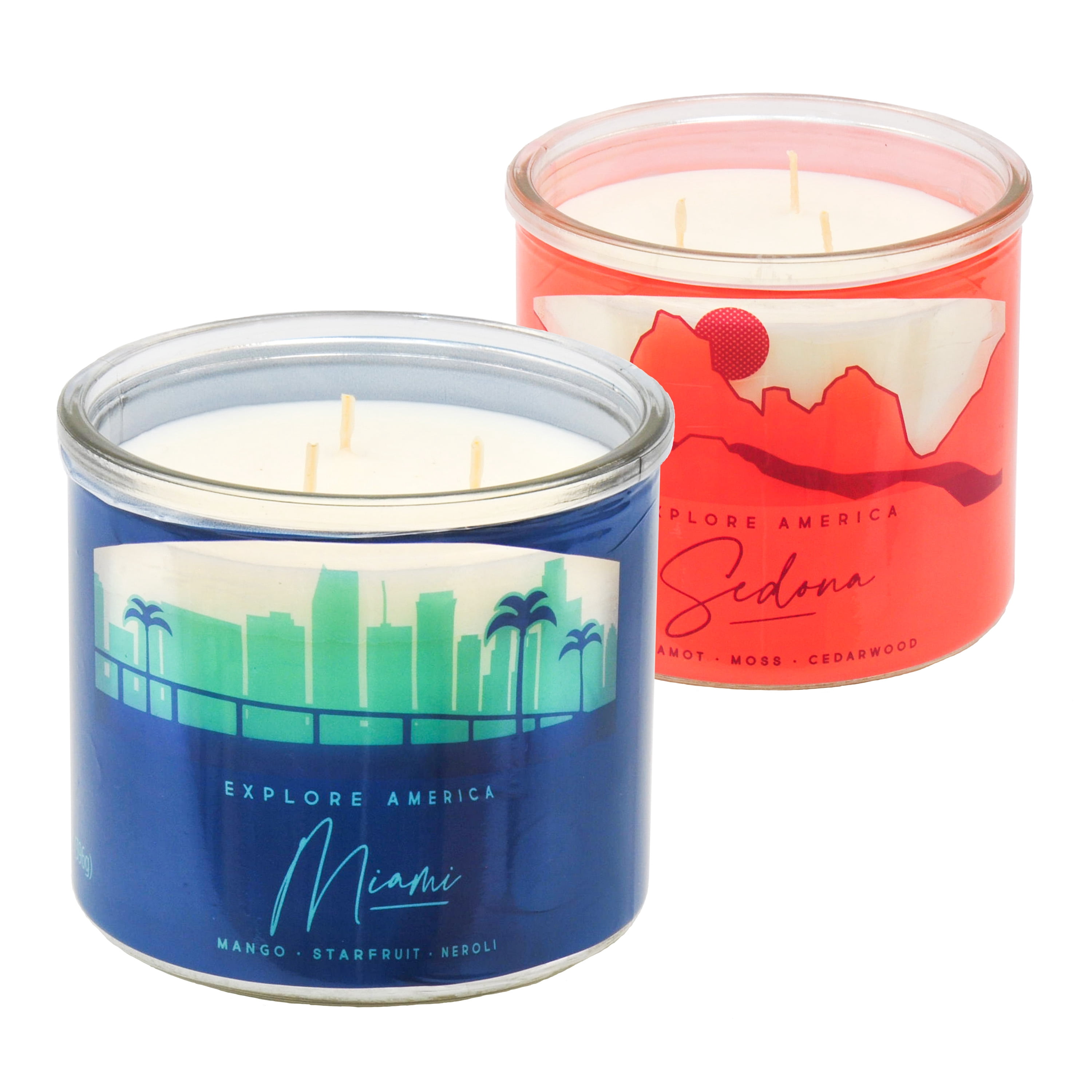 Mainstays 3-Wick Candle, Multi-Scent, 14 oz, 2 Pack