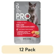 (12 pack) Pure Balance Pro+ Skin and Coat Tuna and Salmon Recipe in Broth, 1.4 oz