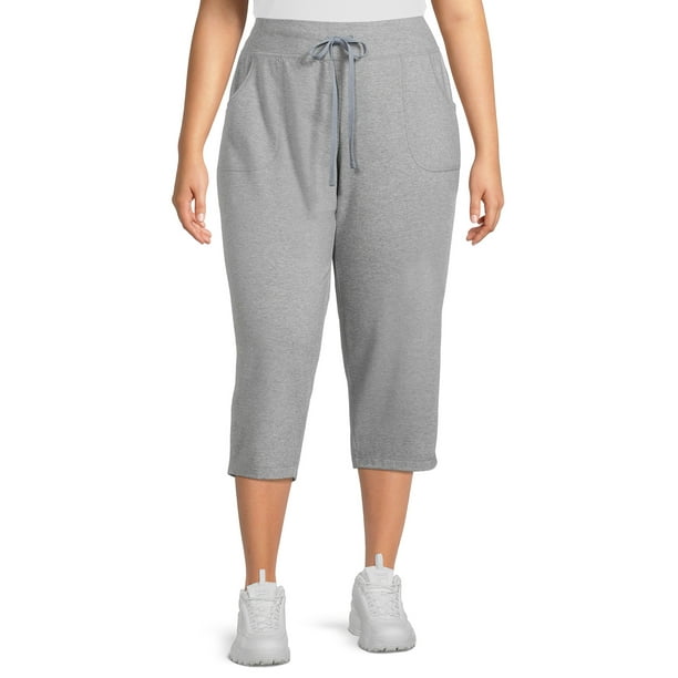Athletic Works Women's Plus Size MidRise Knit Capris