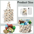 thumbnail image 2 of Farmhouse Chicken Canvas Tote Bag – Rustic Hen & Rooster Watercolor Print with Eggs & Flowers, Reusable Cotton Shopping Bag for Country Life Lovers, 2 of 7