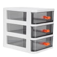 thumbnail image 4 of WORGEOUS 1pc Mini Makeup Storage Box Transparent 3 Layers Drawer Storage Box White, 4 of 8