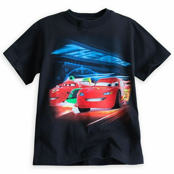 Disney Store Cars Lightning McQueen Boy Short Sleeve T Shirt Size 5/6