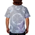 thumbnail image 5 of Domuza Mens Spooky Halloween Printed Scrub T-Shirt Pumpkins Print Casual Short Sleeve V Neck Tshirts Trendy Comfy Funny Medical Top with 3 Pocket White 3XL, 5 of 6