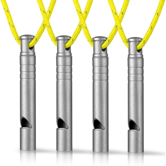 Titanium Emergency Whistle,120db Safety Whistle with Lanyard,Outdoor Survival Small Whistle for Life Saving,Hiking,Pets Training,Coach Sports